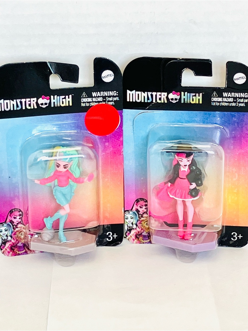 Monster High 2025 3in Mini Dolls Draculaura & Lagoona Blue New PVC